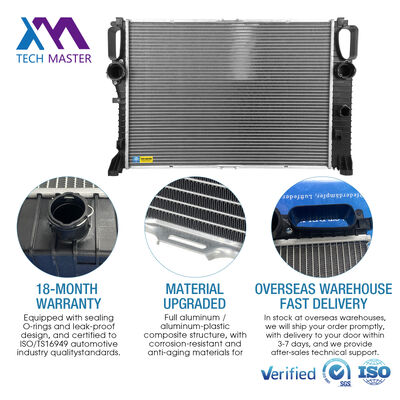 Radiator Condenser Fan LONGQ ISO9001 Certified for MERCEDES W211 E280 E320 CDI E63 AMG 2115003202 2115002302